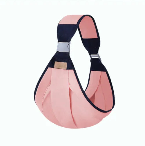 Pink baby carrier on a white background