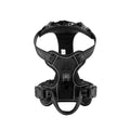 Black dog harness on a white background