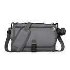 Dark gray portable changing pad on white background