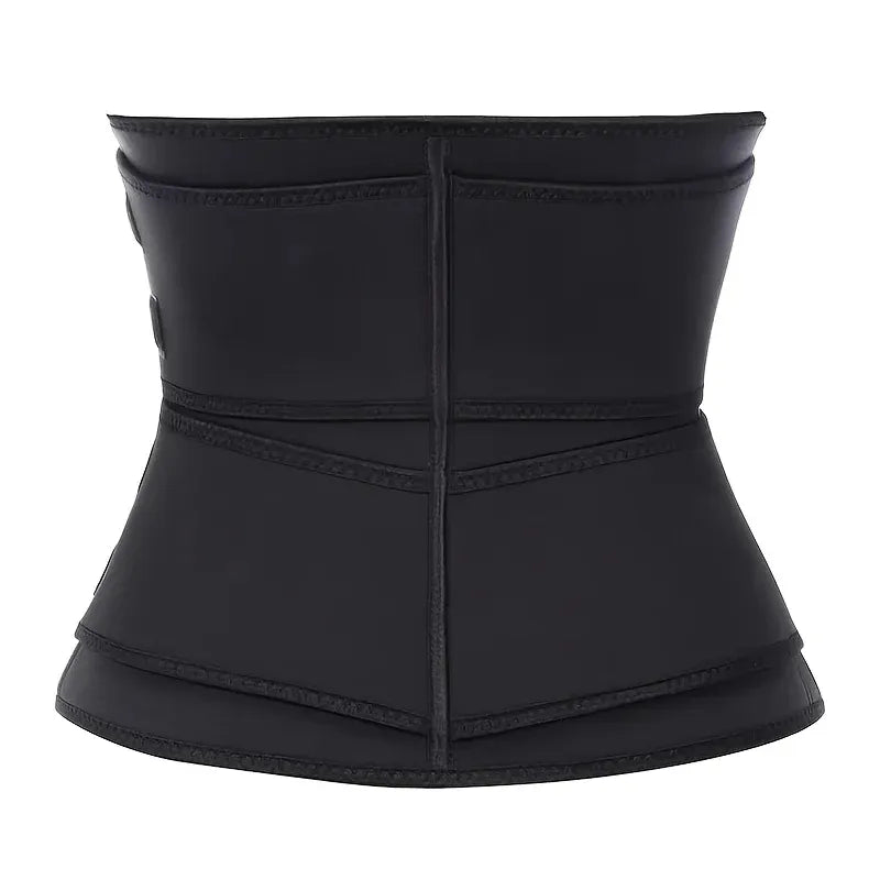 Black waist trainer on a white background